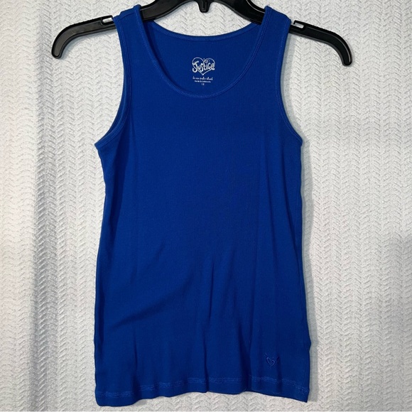 justice / red blue and pink basic tank tops bundle of 3 size 12 girls - Picture 5 of 10